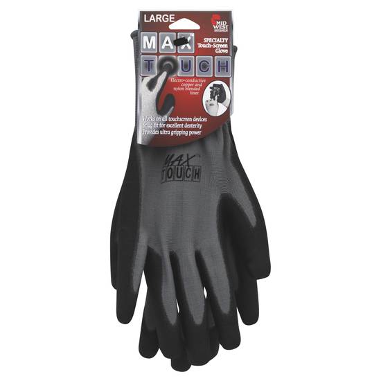 Midwest Max Touch Speciality Touch-Screen Large Gloves (1 pair)
