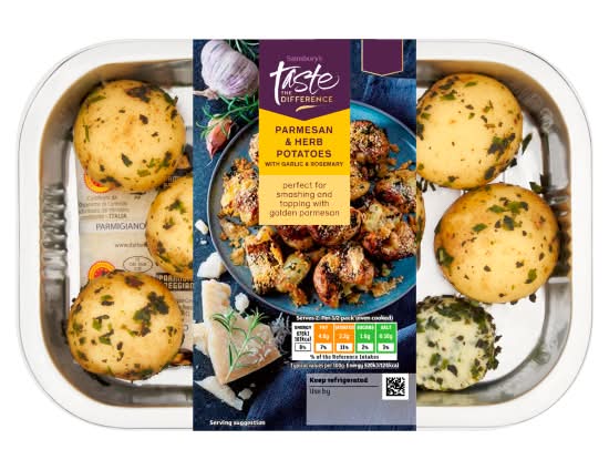 Sainsbury's Taste the Difference Parmesan & Herb Potatoes With Garlic & Rosemary (360g)