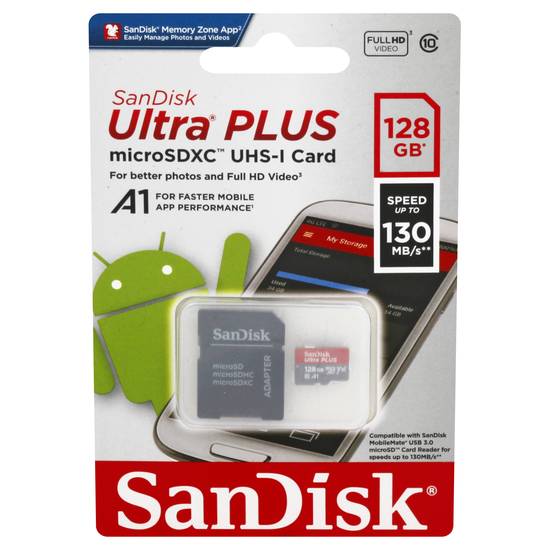 Sandisk Microsdxc Uhs-1 128 Gb Memory Card