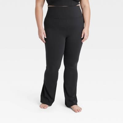 All In Motion Soft Ultra High Rise Flare Leggings, Women, XXL, Black