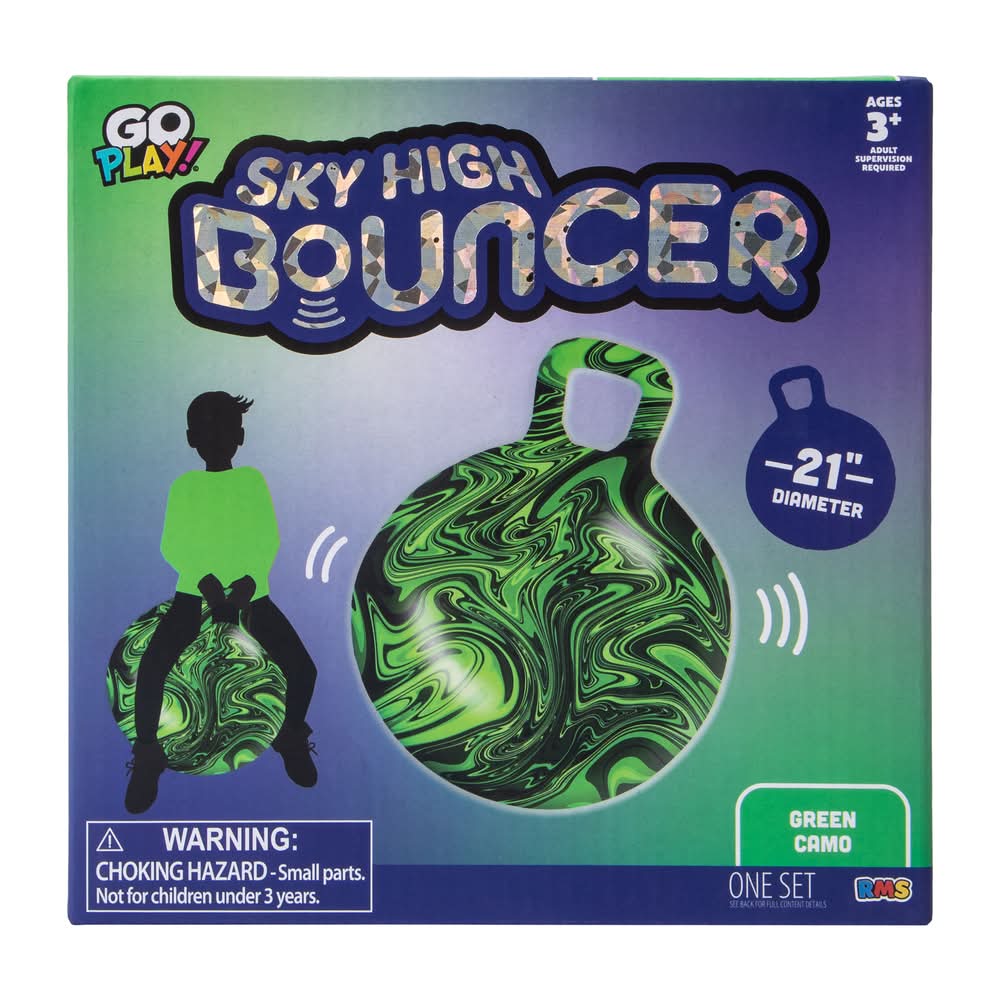 Sky High inflatable Bouncer Toy With Handle 21in Green Camo