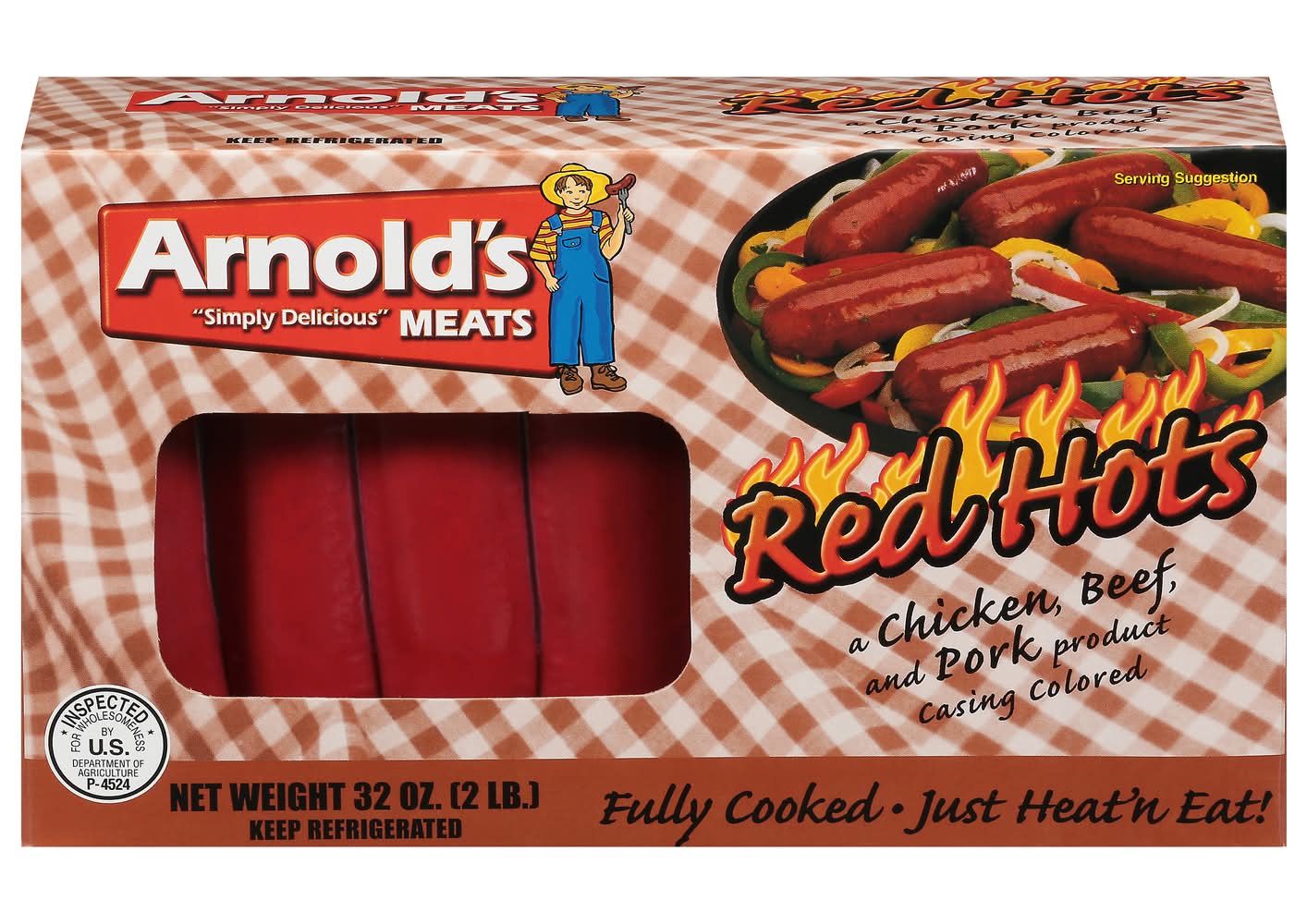 Arnold's Meats Red Hot Sausage