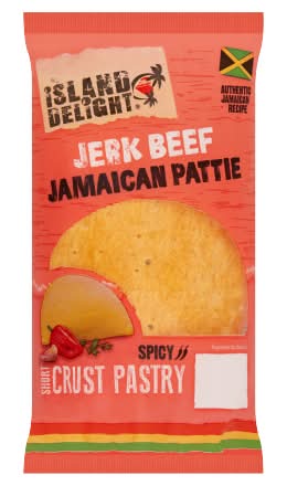 Island Delight Jerk Beef Jamaican Pattie (140g)