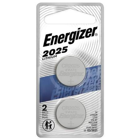 Energizer 2025 Lithium Coin Battery, 2-Pack