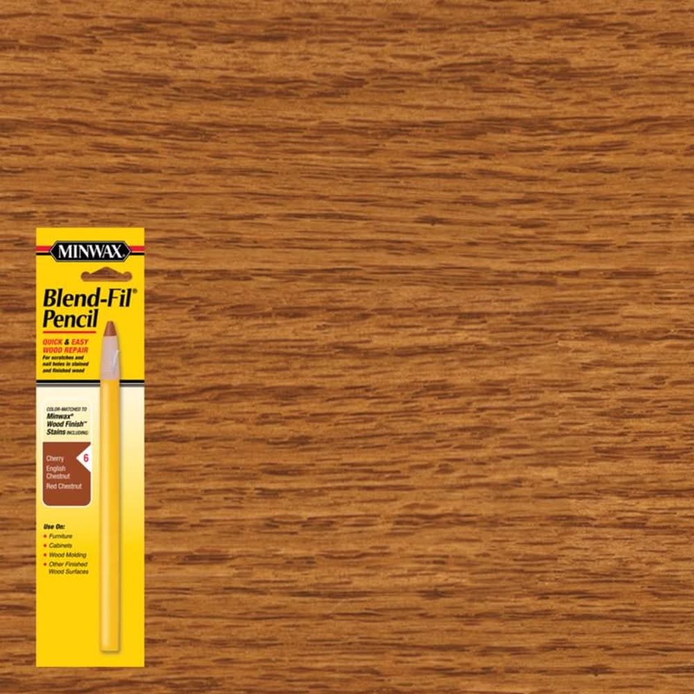 Minwax Blend-Fil No.6 Cherry, English Chestnut, Red Chestnut Wood Pencil 0.8 Oz