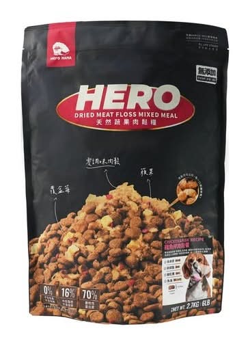 HeroMama 犬用天然蔬果肉鬆糧-雞魚拌肉鬆餐 (2700 g)