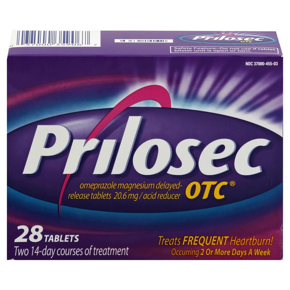 Prilosec OTC Omeprazole Delayed-Release 20.6 mg Acid Reducer Tablets (28 ct)