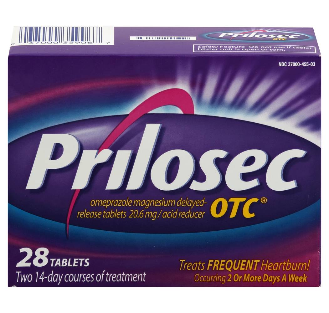 Prilosec OTC Omeprazole Delayed-Release 20.6 mg Acid Reducer Tablets (3.2 oz, 28 ct)