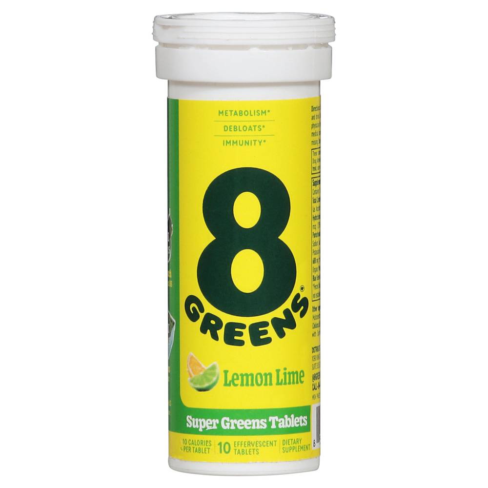 8Greens Daily Greens Tablets Lemon Lime