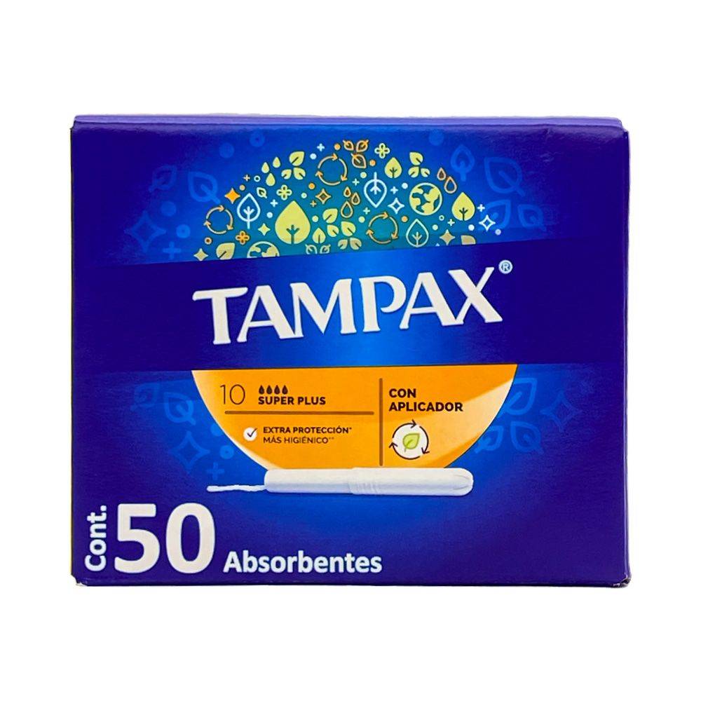 Tampax tampones con aplicador super plus (caja 50 piezas)