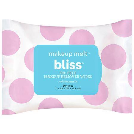 Bliss Makeup Melt Oil-Free Makeup Remover Wipes With Chamomile