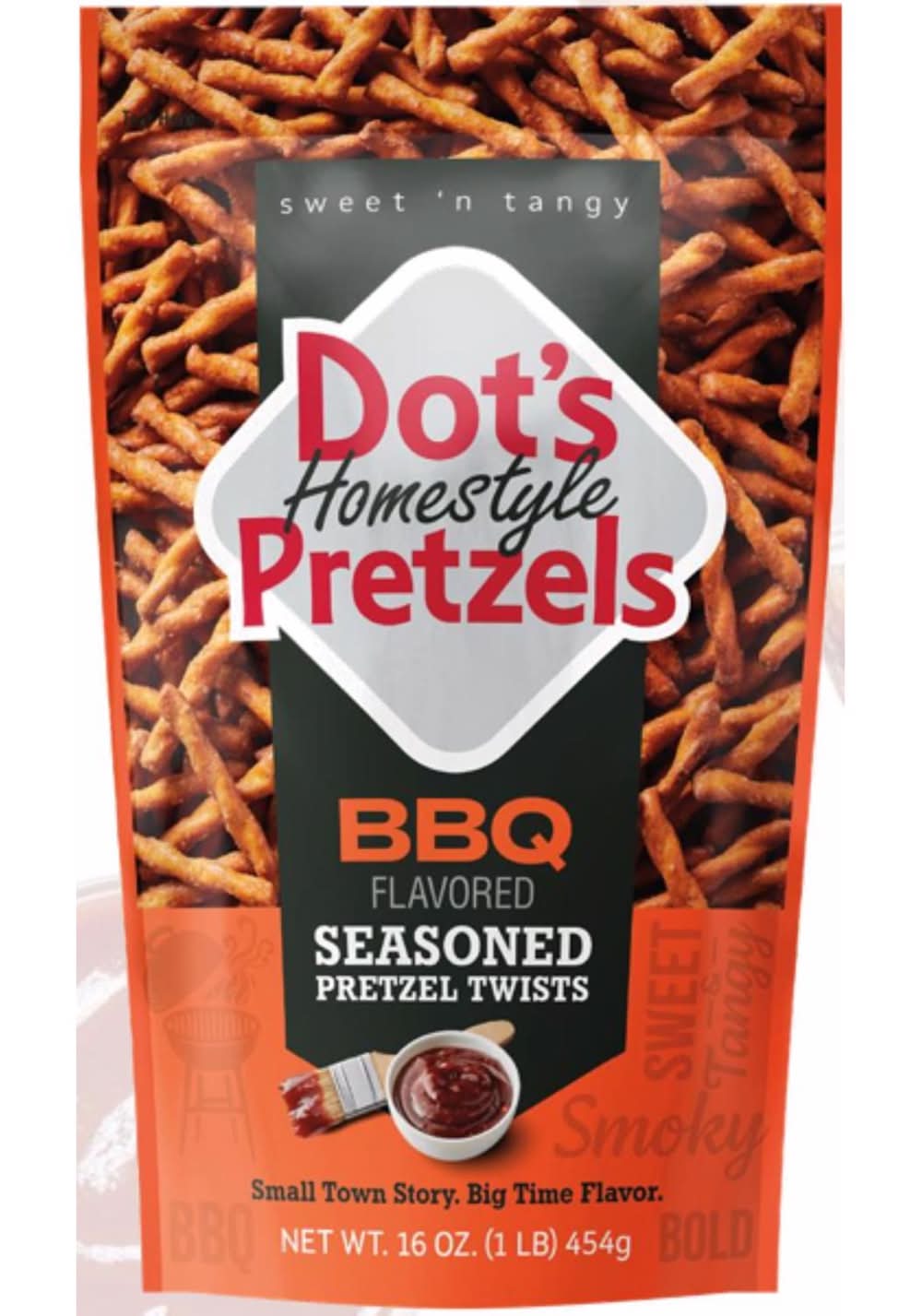 Dot'S Homestyle Bbq Pretzels 16 Oz Bagged