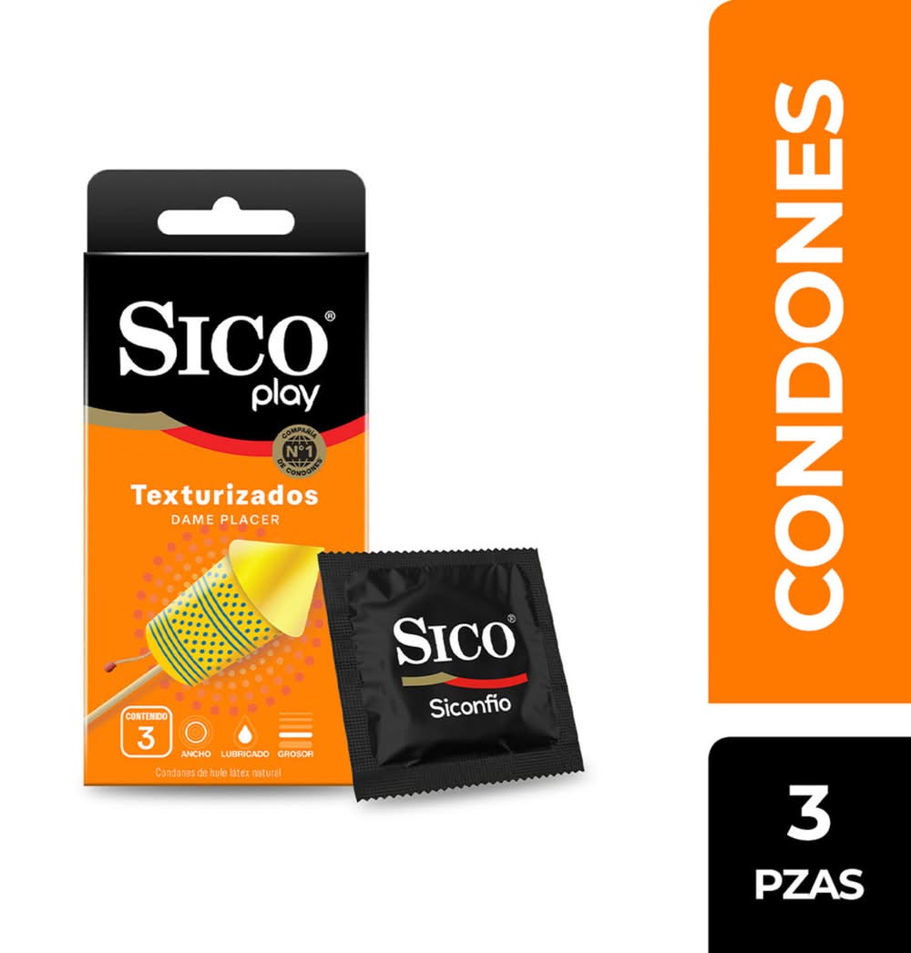 Sico · Play condones texturizados (3 un)