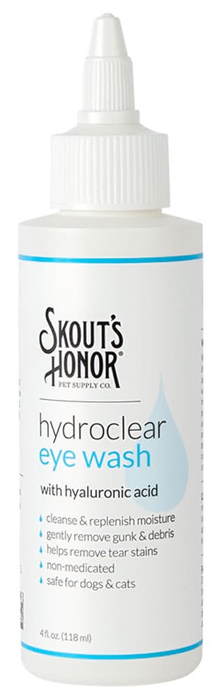 Skout's Honor Hydroclear Eye Wash w/ Hyaluronic Acid for Dogs & Cats (4 fl oz)