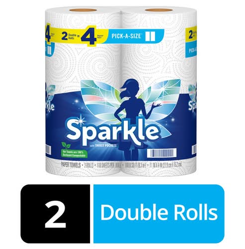 Sparkle Double Rolls Pick-A-Size Paper Towels (1.1 lbs)