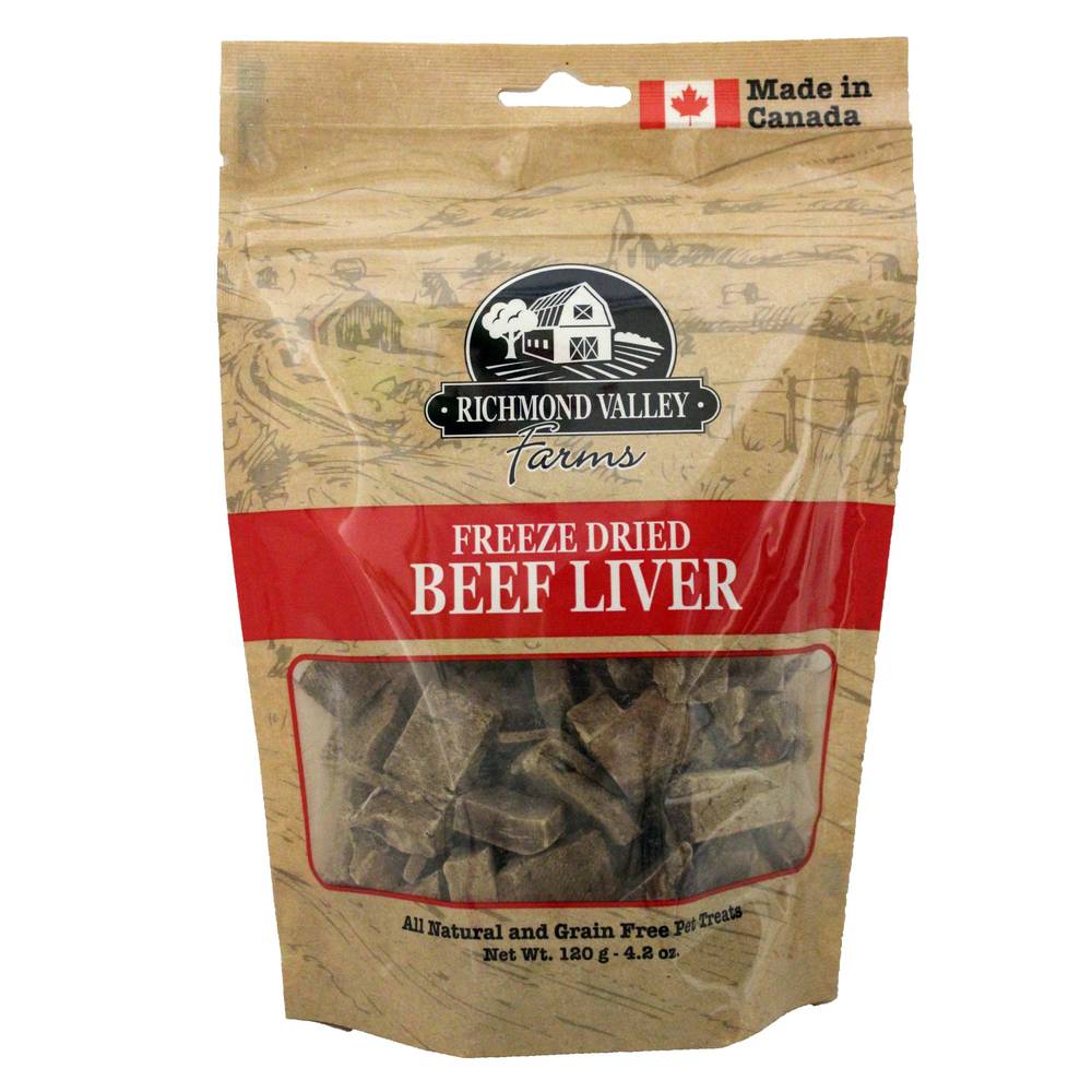 Richmond Valley Farms Freeze Dried Dog Treats - Natural, Grain Free, Beef Liver (Size: 120 G)