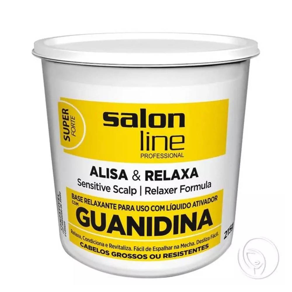 Salon line kit relaxamento guanidina super cabelos grossos e resistentes (218g)