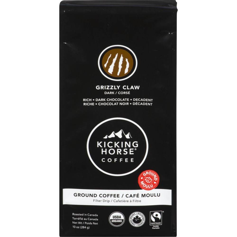 Kicking Horse Coffee Grizzly Claw Organic Dark Roast Ground Coffee