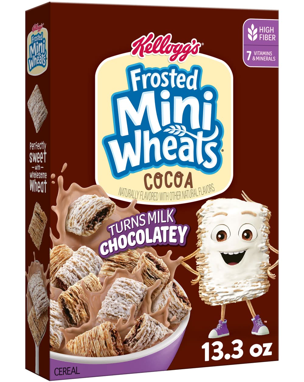 Frosted Mini-Wheats Kellogg's Perfectly Sweet Whole Grain Cereal, Cocoa (13.3 oz)