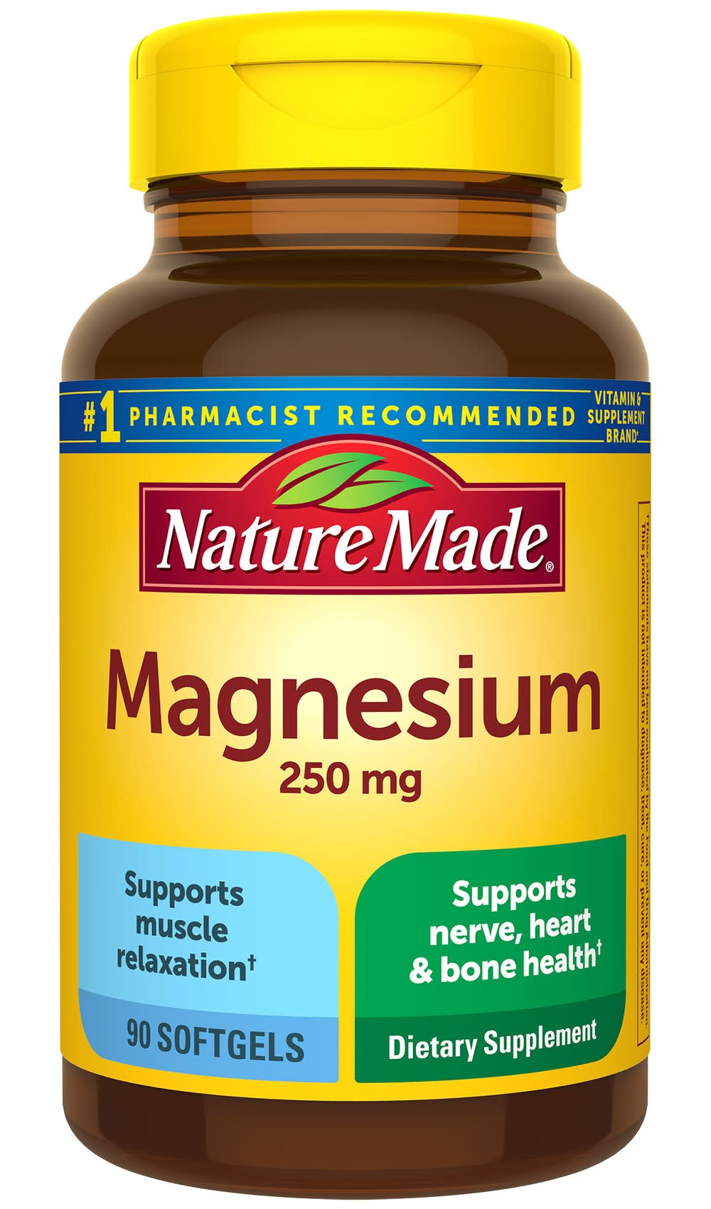 Nature Made Magnesium Dietary Supplement 250 mg Softgels (1.5 oz, 90 ct)