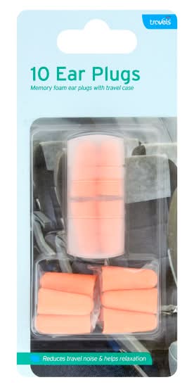 Travels Ear Plugs (10 pack)