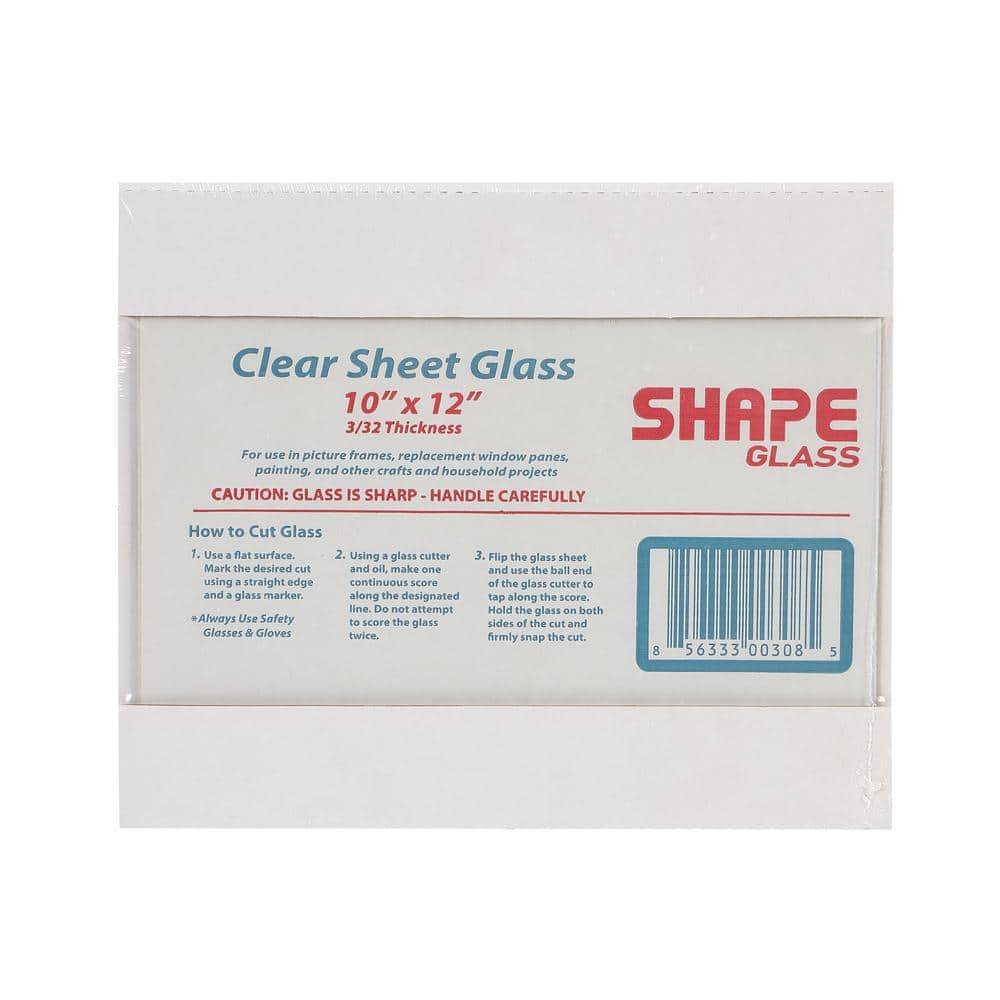 10 In. X 12 In. X .094 In. Clear Glass