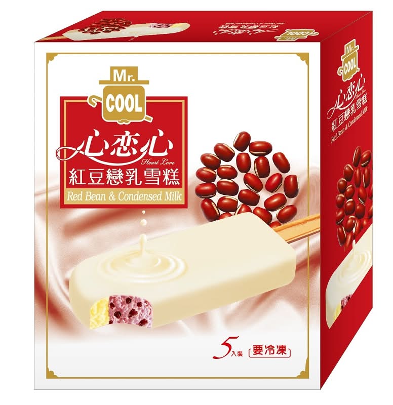 Mr. COOl心戀心紅豆戀乳雪糕 <70g克 x 5 x 1BOX盒>