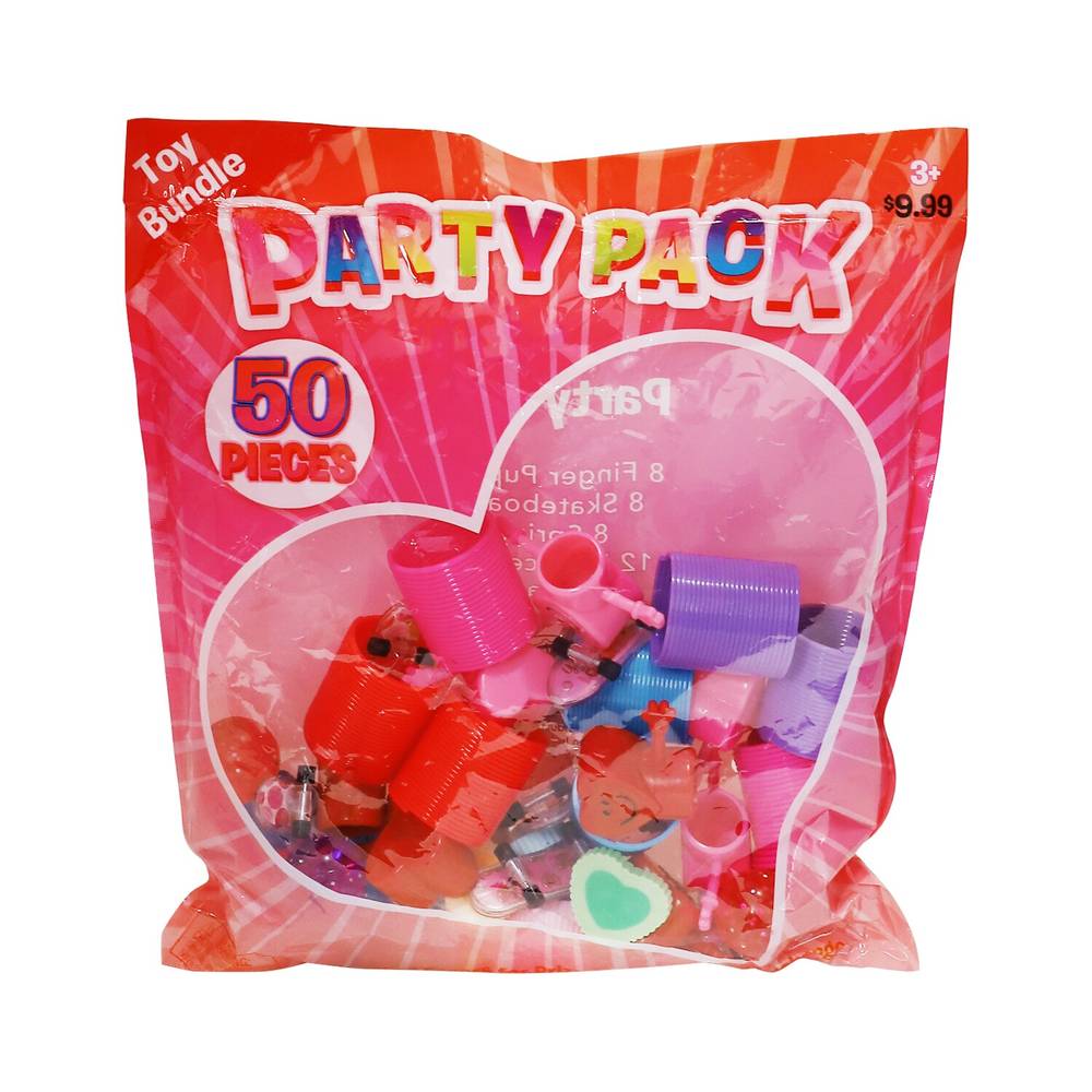 Red & Pink Toy Bundle Party Pack, 50pc