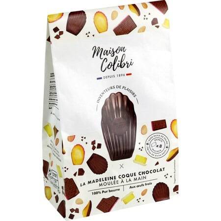 Madeleines coque chocolat MAISON COLIBRI - le paquet de 240g