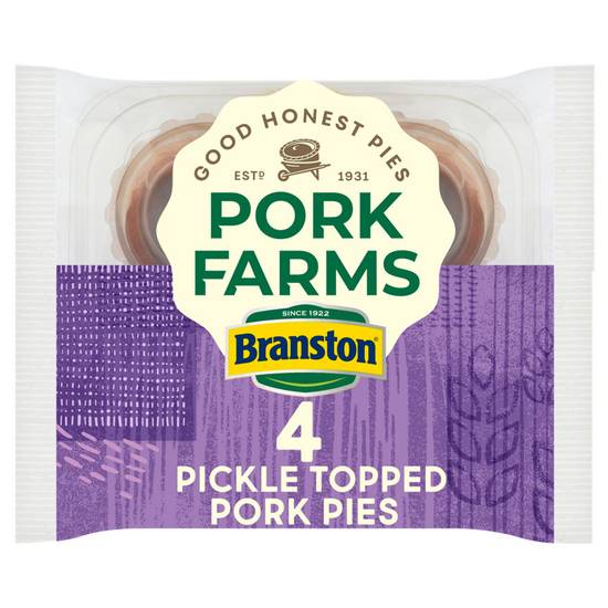 Pork Farms 4 Pickle Topped Pork Pies 200g