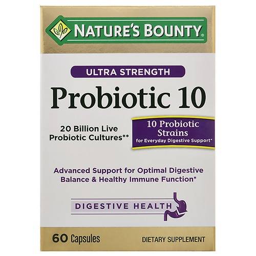 Nature's Bounty Ultra Strength Probiotic 10, Capsules - 60.0 ea