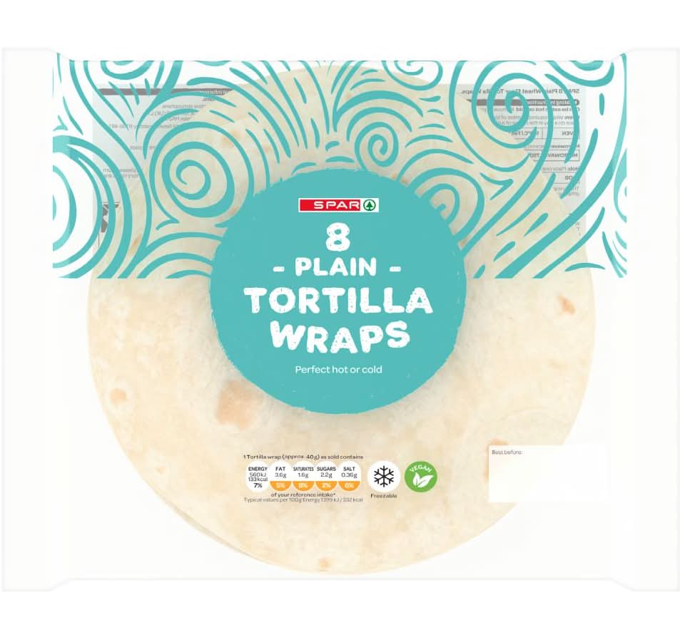 SPAR Plain Tortillas 8x40g