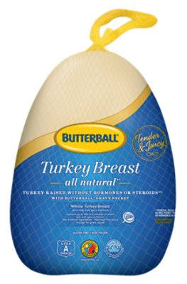 Butterball Turkey Breast Bone In Frozen - Weight Between 4-6 Lbs