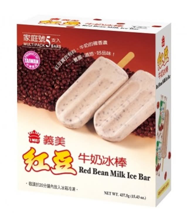 義美 紅豆牛奶冰棒 87.5g x 5 <87.5g克 x 5 x 1Box盒>