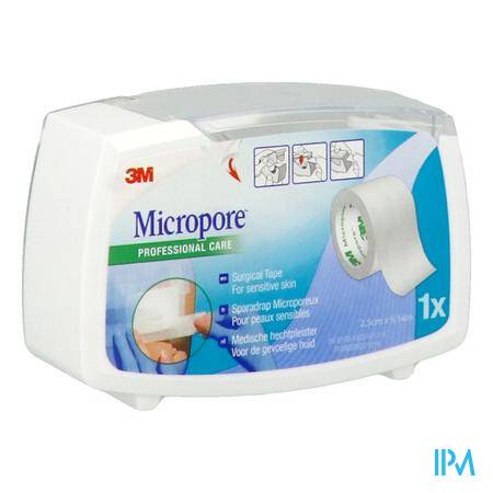 3m Micropore Sparadrap Microporeux Blanc 25mm X 9m14 Sparadrap - Premiers soins