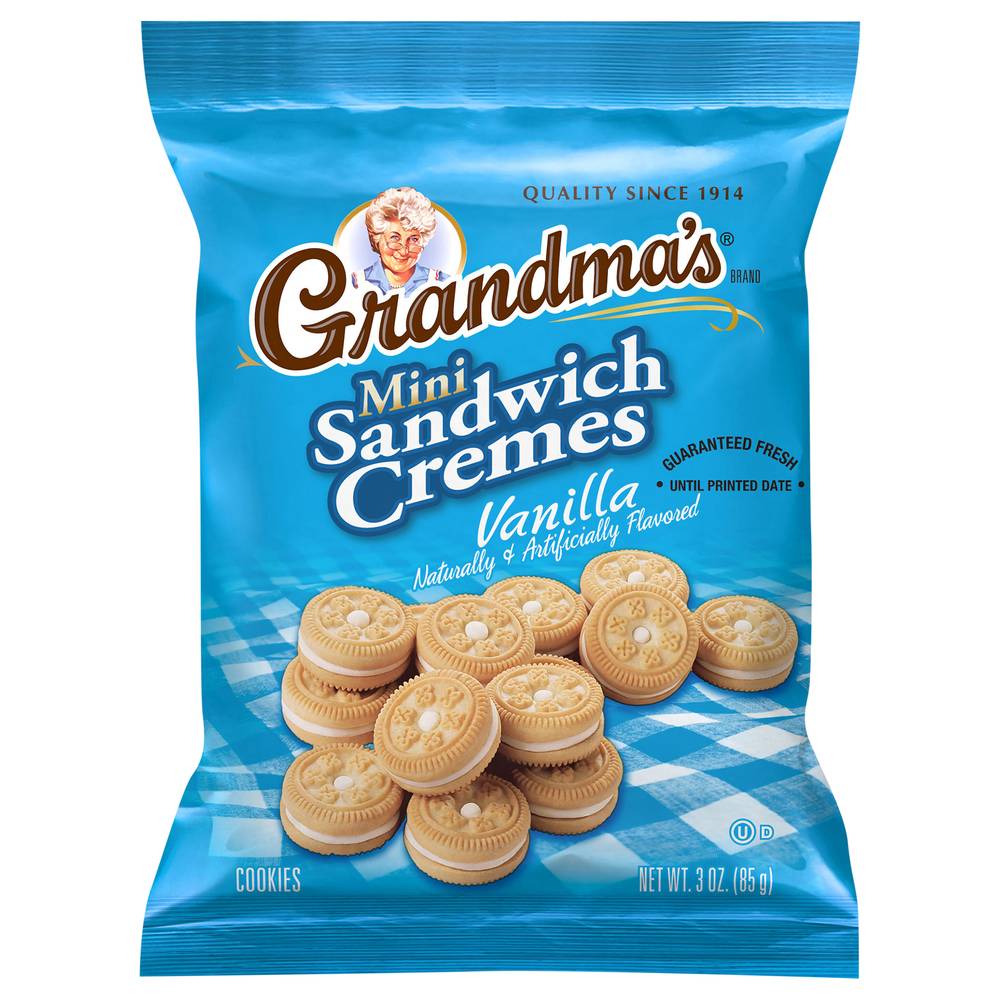 Grandma's Mini Sandwich Cremes Cookies, Vanilla (3 oz)