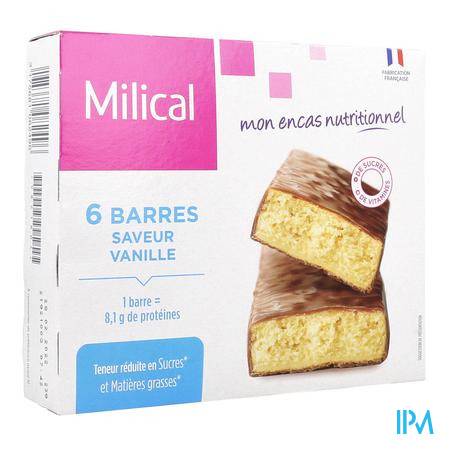 Milical Barre Hyperproteinee Vanille X6 Nutrition minceur - Minceur