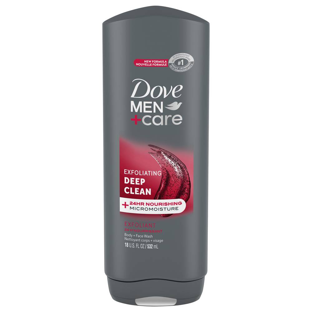 Dove Men+Care Deep Clean Body & Face Wash (18 fl oz)