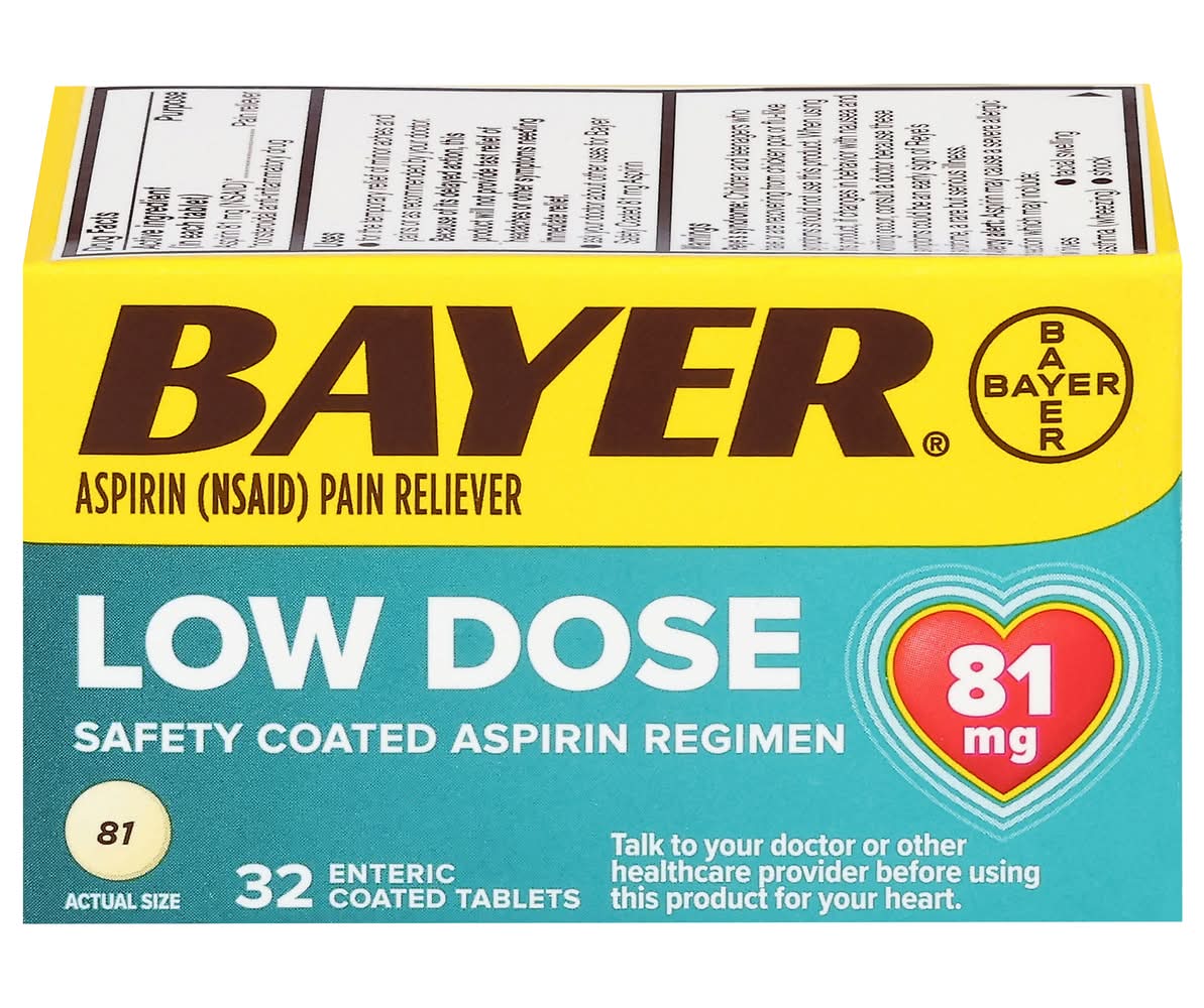Bayer Low Dose Pain Reliever Tablets 81 mg (32 ct)