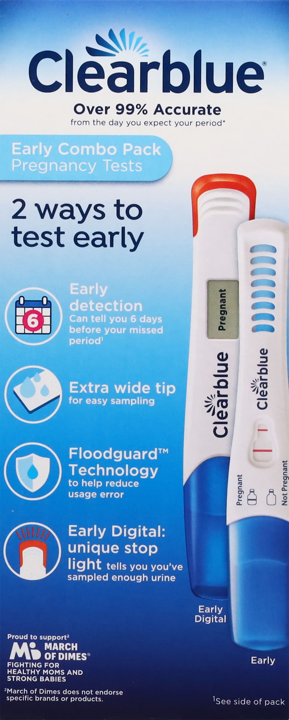 Clearblue Pregnancy Tests Early Combo pack (2 ct)