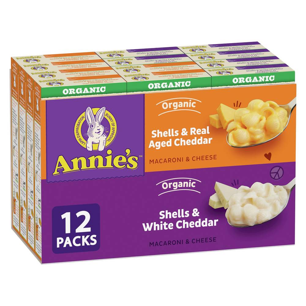 Annie'S Organic Macaroni & Cheese Variety Pack, 12 × 170 G