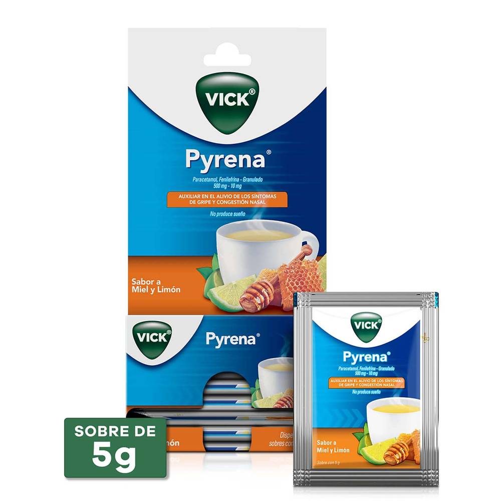 Vick pyrena granulado sabor miel y limón (5 g)