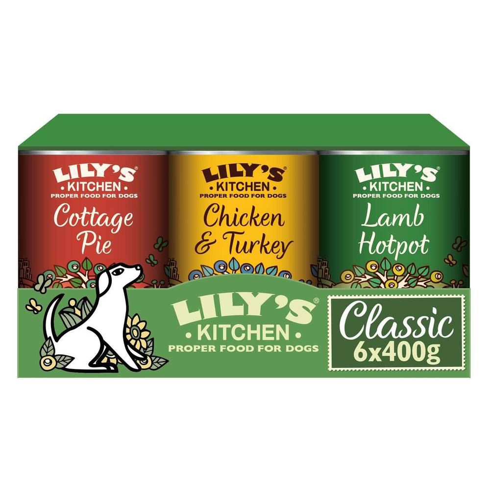Lily's Kitchen Classic Recipes for Dogs Multipack (6 x 400gr)