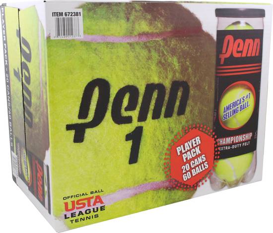 Penn Championship Extra Duty Tennis Balls (20 ct) (yellow)