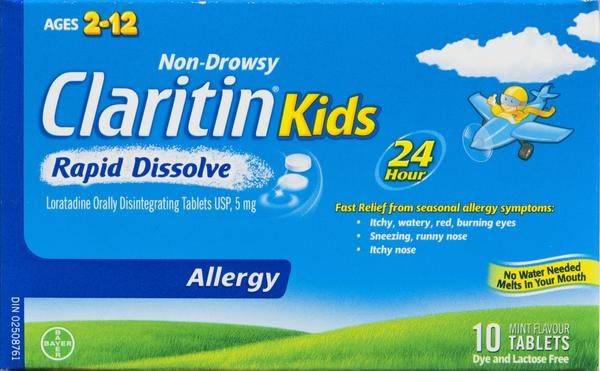 Claritin Kids Rapid Dissolve Loratadine Tablets (10 units)
