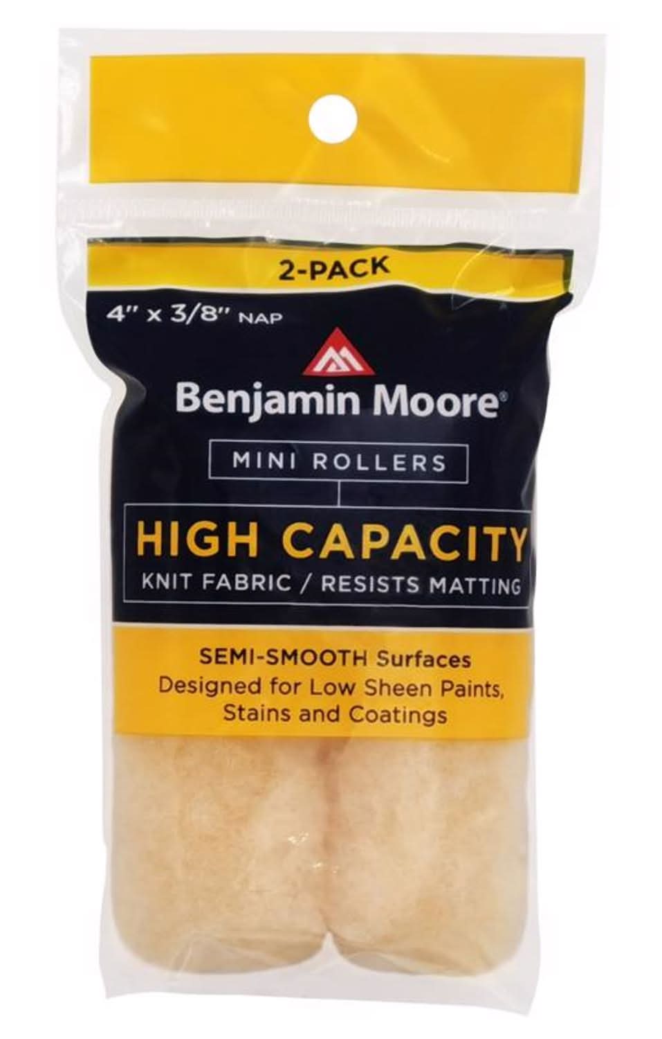 Benjamin Moore Wool 4 In. W X 3/8 In. Mini Paint Roller Cover 2 Pk