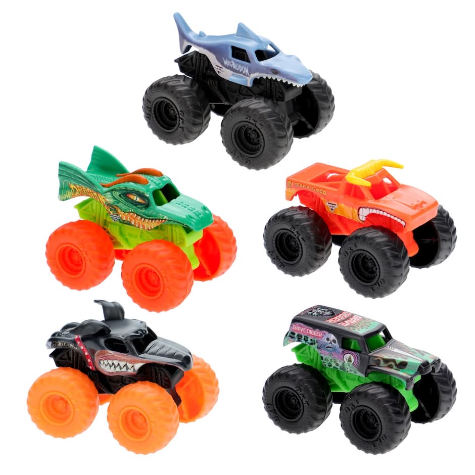 Monster Jam Mini Collectible Monster Trucks Ages 3+, Assorted (5 ct)