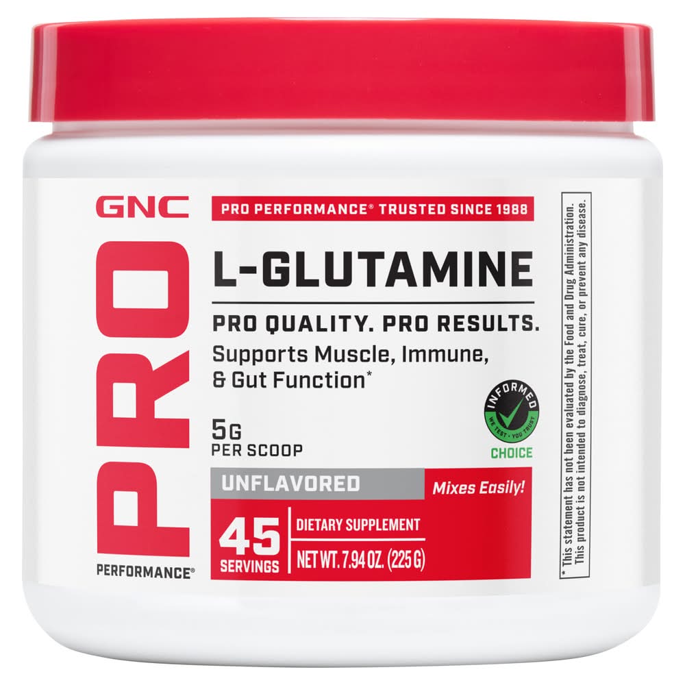 GNC Pro Performance Unflavored L Glutamine Powder (7.94 oz)