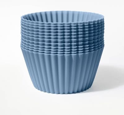 Figmint Silicone Baking Cups, Blue (12 ct)
