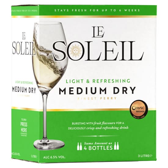Le Soleil Premium Perry Medium Dry White Wine (3L)